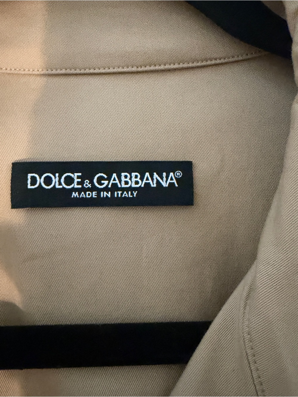 Dolce & Gabbana Tan Jumpsuit with Black Label